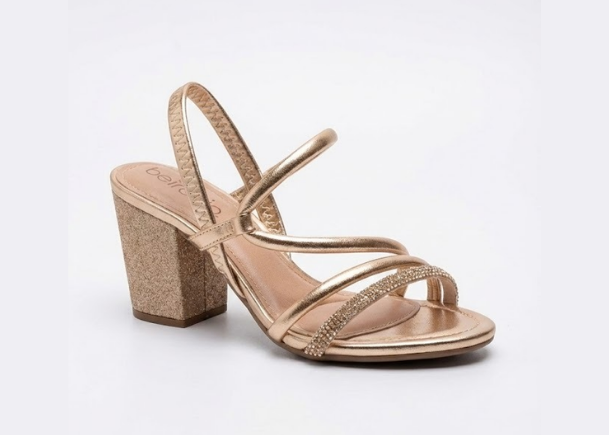 Sandália Beira Rio TP Metalizado Premium Strass 8280786