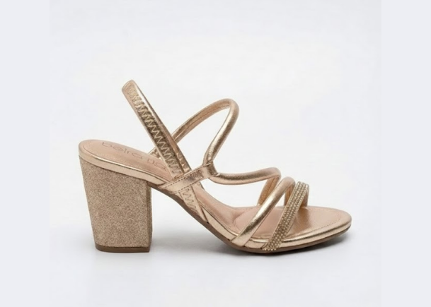 Sandália Beira Rio TP Metalizado Premium Strass 8280786